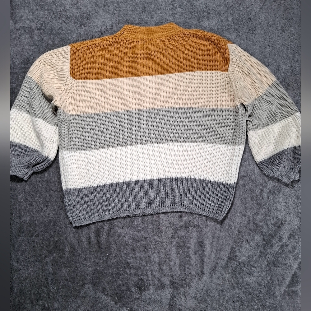 Debut Sweater Top Small Color Blocking Oversized Soft Balloon Sleeve - Picture 6 of 6